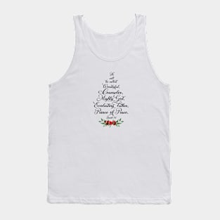 Isaiah 9 Christmas bible quote Tank Top